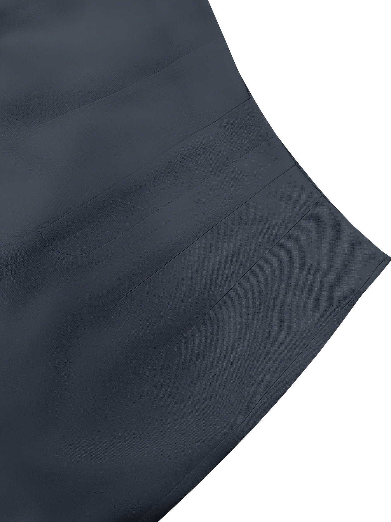 Women's Elegant Solid Black Trousers with Hidden Zipper Closure - Structured Non-Stretch All-Season Work Pants for Commuting, Travel & Professional Attire, Machine Washable Tailored Fit, High Waist Trouser Pants for Women, Pa