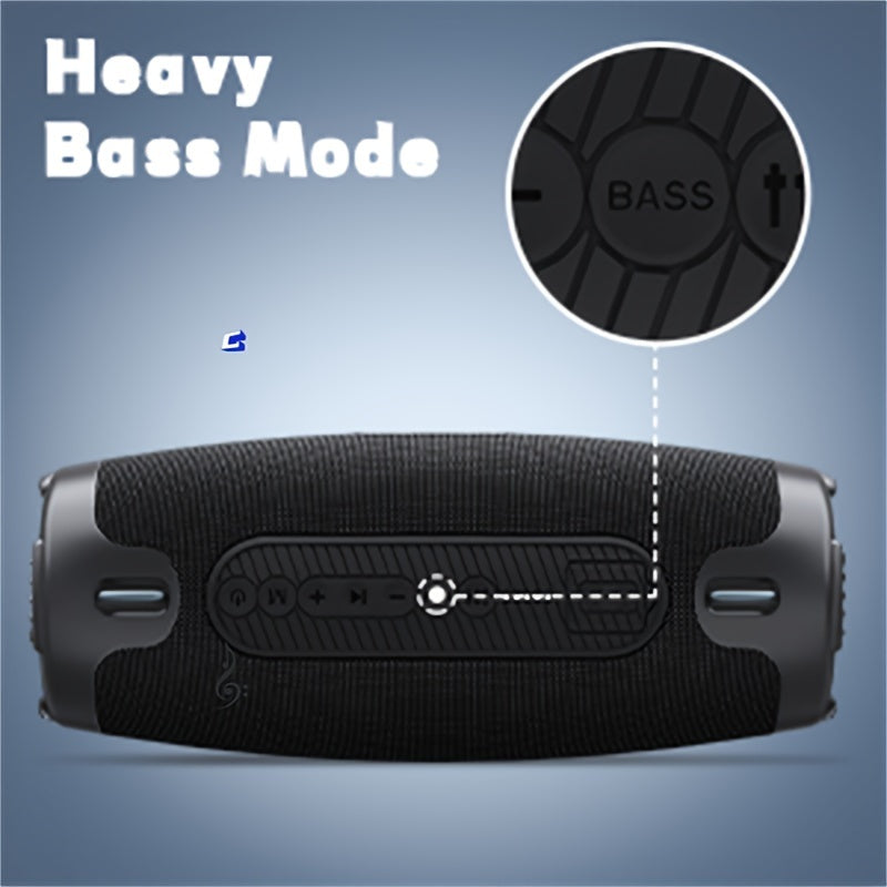 OrtizanDeep Bass,, 120W PEAK 100W Outdoor Speaker Boombox Subwoofer For Party, Triple Passive Radiators-Deep Bass/Hi-Fi Audio20H/Power Bank/TF/AUX/EQ/Opener, Outdoor Speakers Large For Party, Beach, Camping, Black, Power Bank