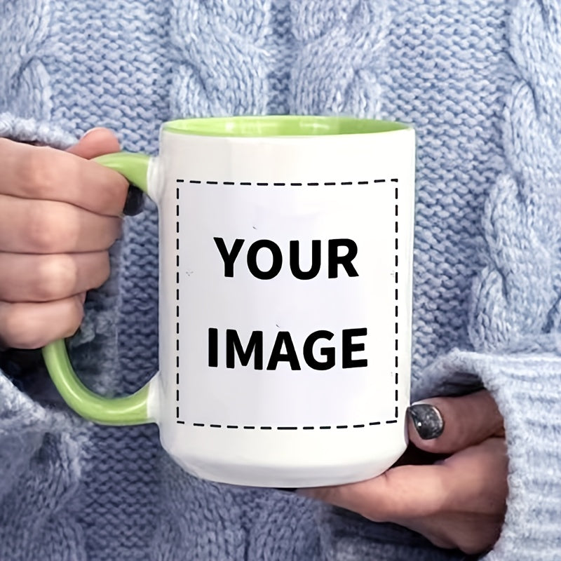 15OZ Inner Color Color Handle Mug Coffee Cup Customized Cup Different Pictures Can Be Customized Your Cup Is Your Way