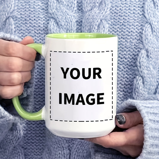 15OZ Inner Color Color Handle Mug Coffee Cup Customized Cup Different Pictures Can Be Customized Your Cup Is Your Way