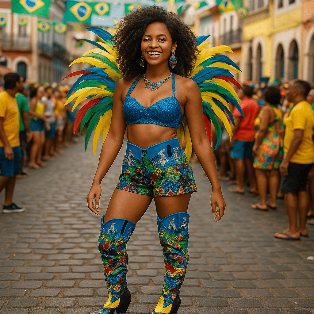 HILDA Colorful Snakeskin Over-the-Knee Boots – Chunky Low Heel Western Style