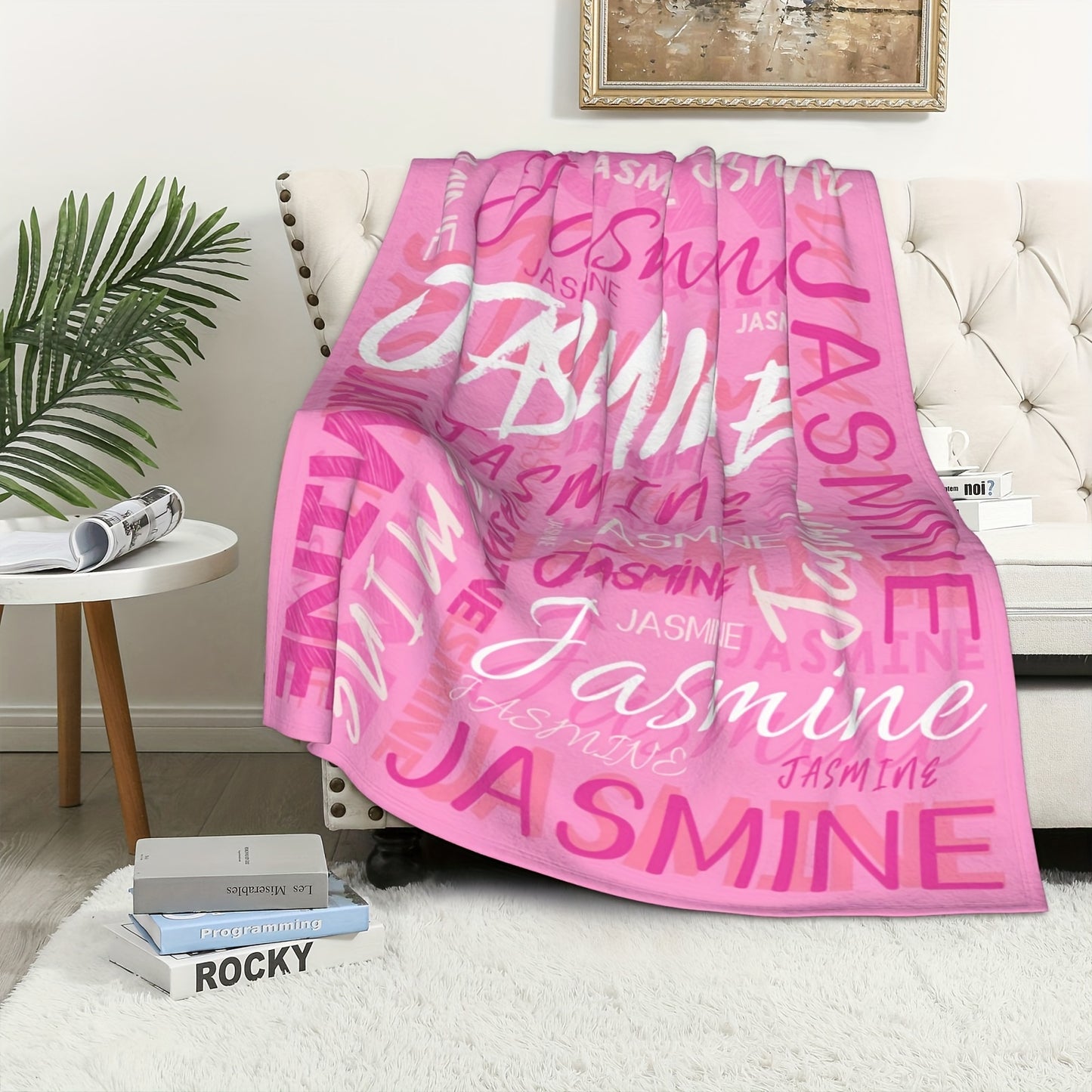Personalized Fleece Blanket, Customized with Your Name, Soft and Warm, Unforgettable Moments, Great Holiday Gift, for Classmates, Friends, Family and Lovers, for Nap, Camping and Travel