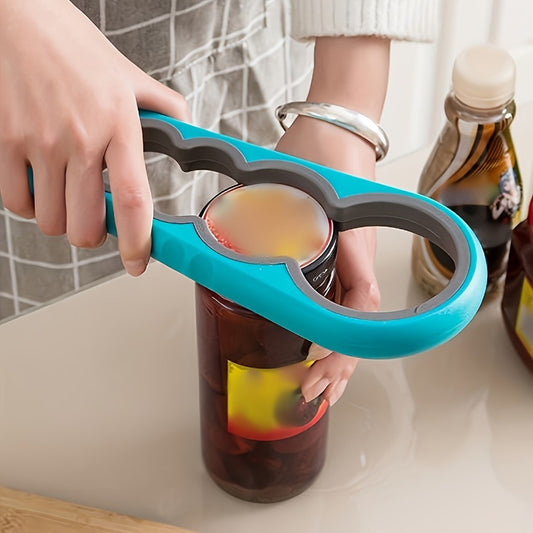Ergonomic 4-in-1 Multifunctional Can Opener, Non-Slip Grip, Easy to Hold for Elderly & Weak Hands, Arthritis Friendly, Kitchen Gadgets & Accessories