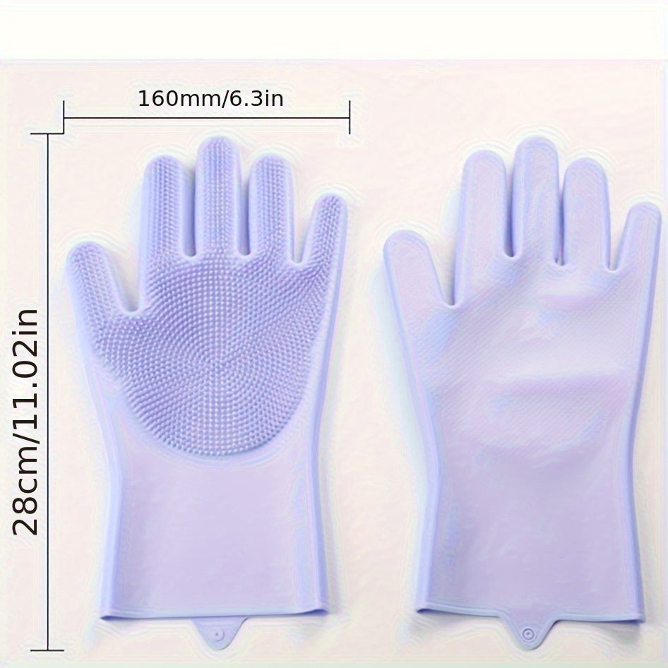 Pet Dog Bath Gloves, Pet Brush Silicone Bath Massage Brush, Dog Friction Bath Supplies, Dog Hair Removal Cleaning Care Gloves, Gentle Scrubbing Massage, Dense Bristle Design, Home Use Gloves, Suitable for All Four Seasons