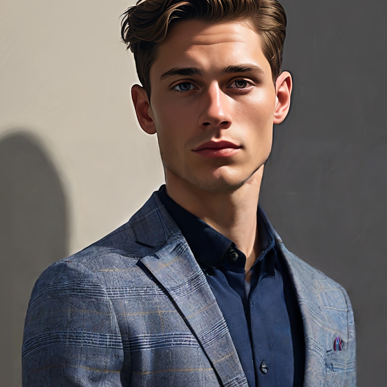 Navy Blue & Black 2025 Men's Floral Print Suit - Elegant Long Sleeve with Lapel Collar, Button-Up Blazer & Trousers for Weddings, Parties, Dates - Premium Fabric, Formal Attire, Date Night Outfit, Classic Fashion, Sophisticat
