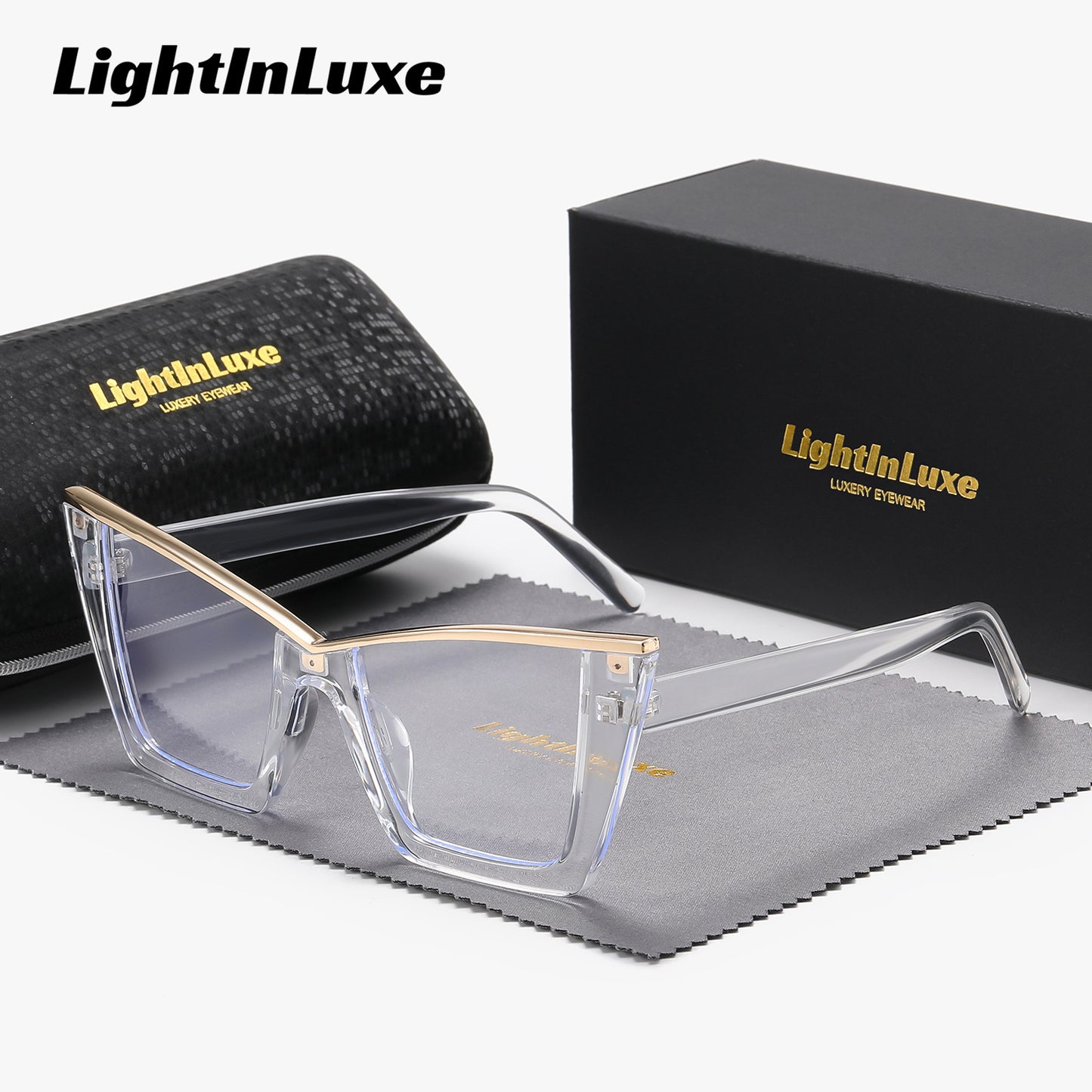 LightInLuxe Retro Cat-Eye Anti-Blue Light Glasses, Full Frame, Perfect for Outdoor Activities & Fashion