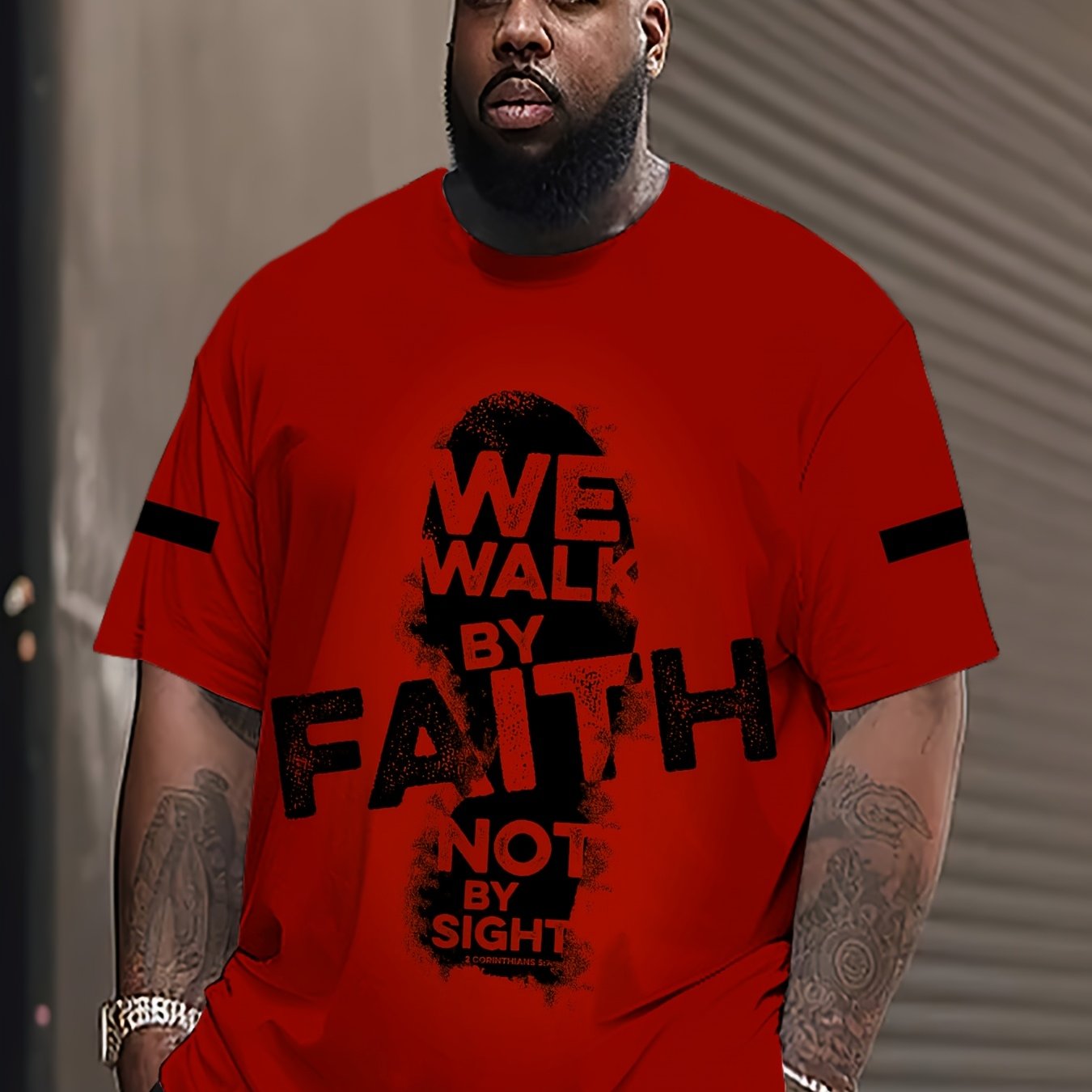 We Act on Faith Not Sight 4 Full Body Print 3D Men's and Women's T-shirts, Sports T-shirts, Faith Shirts, PLUS SIZE