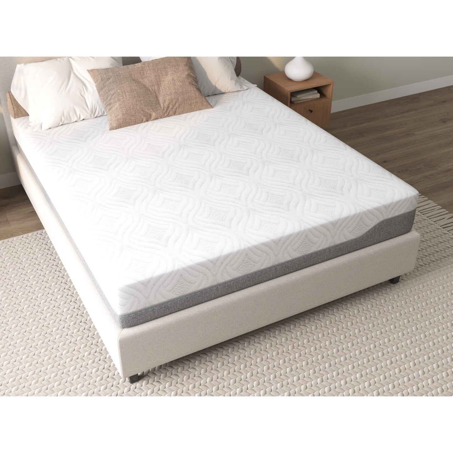 Assembled in USA - Premium High Quality Diamond Innerspring Hybrid and Cooling Gel Memory Foam Mattress and Motion Isolation