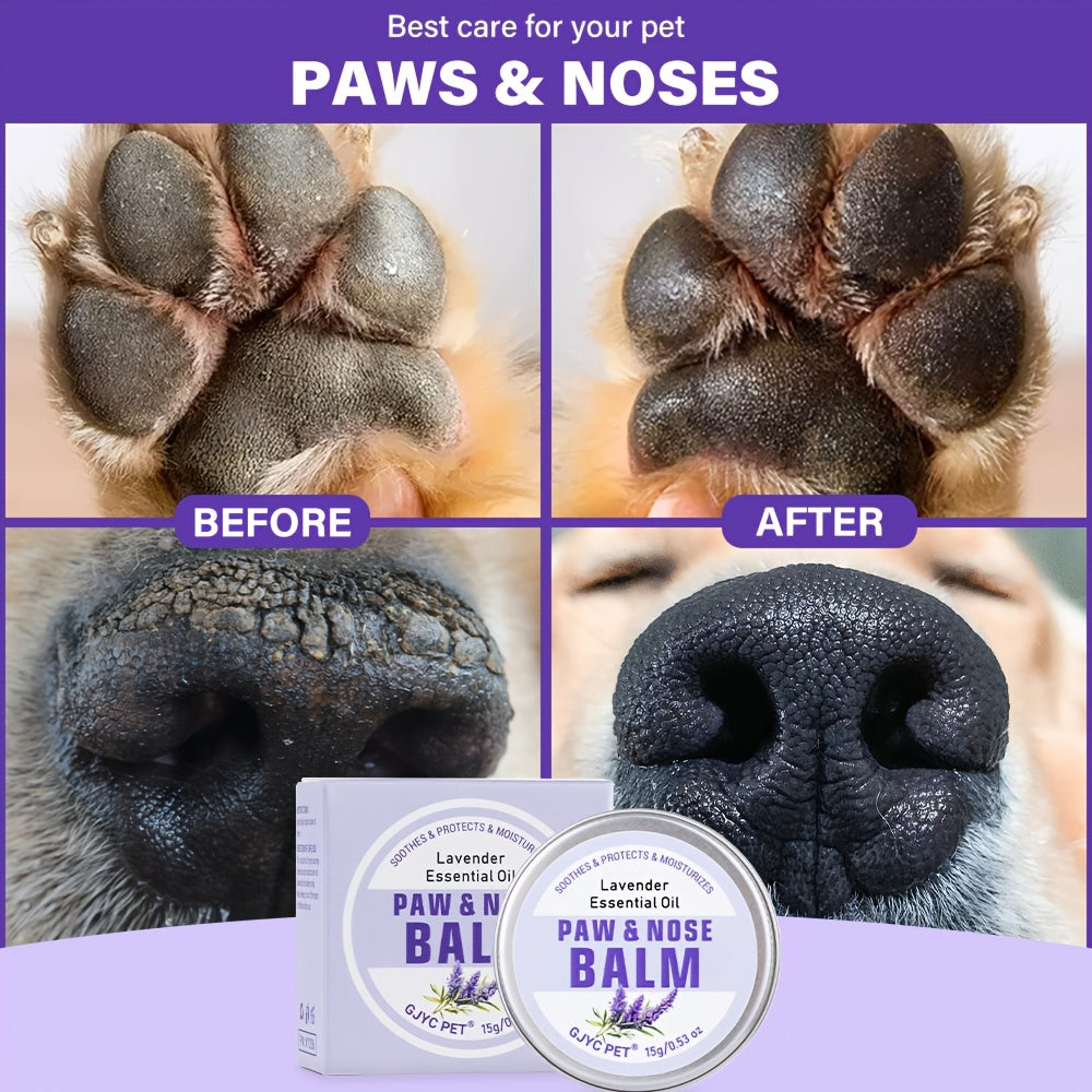 Pet Pampering, Lavender Scented Dog Paw & Nose Balm - Moisturizing Care, Enhances Cleanliness, Fresh Breath, Softens Elbows, Pet Grooming Essential, Dog Grooming