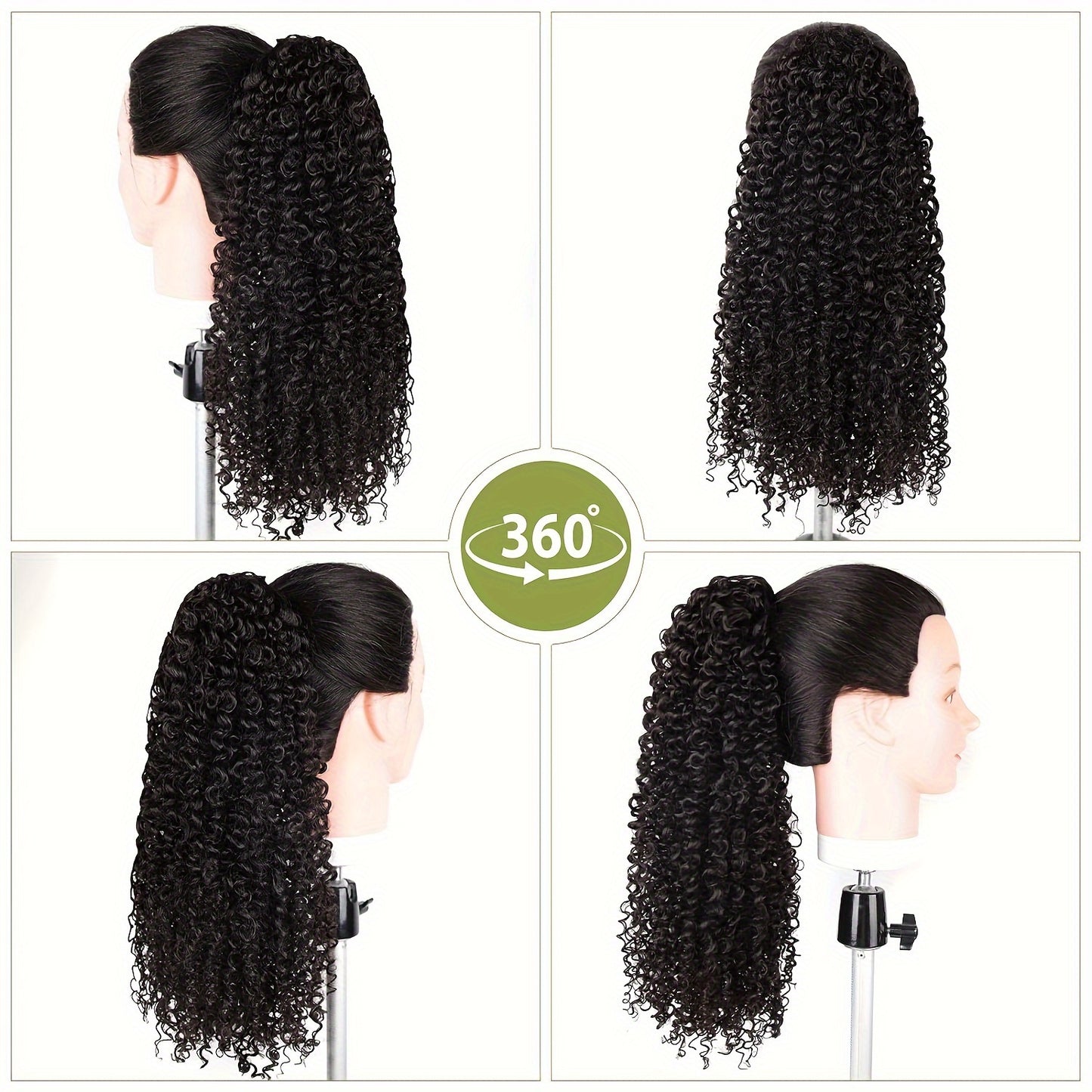 10/14/18inch Chic Kinky Curly Ponytail Extension for Women - Natural Look, Easy Clip-In Hairpiece, Long Ponytail Clip, Ponytail Extension Short Wavy Claw, Straight Claw Clip Ponytail, Extra Thick Ponytail Extension, Ponytails