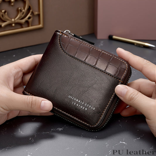 New Men's Wallet, Fashionable Multi-Functional Zipper Design with Multiple Card Slots for Easy Organization and Storage - Perfect Gift for Couples, Father & Son Birthdays or Special Occasions
