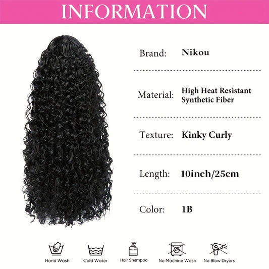10/14/18inch Chic Kinky Curly Ponytail Extension for Women - Natural Look, Easy Clip-In Hairpiece, Long Ponytail Clip, Ponytail Extension Short Wavy Claw, Straight Claw Clip Ponytail, Extra Thick Ponytail Extension, Ponytails