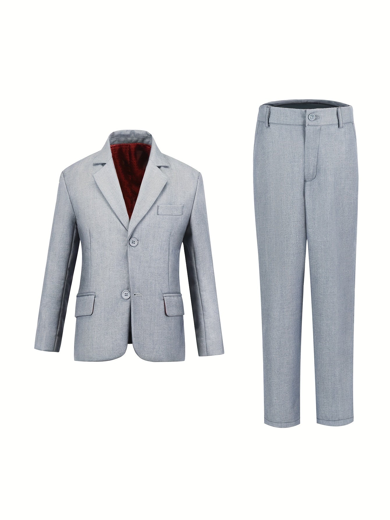 Boys Suit Two Piece Set Formal Banquet Graduation Evening Party Performance School Uniform Birthday Party Wedding Teens Dress for Boy Kids Tuxedo Jacket Blazer Pants Suit Size 2-16Y Back to School Season