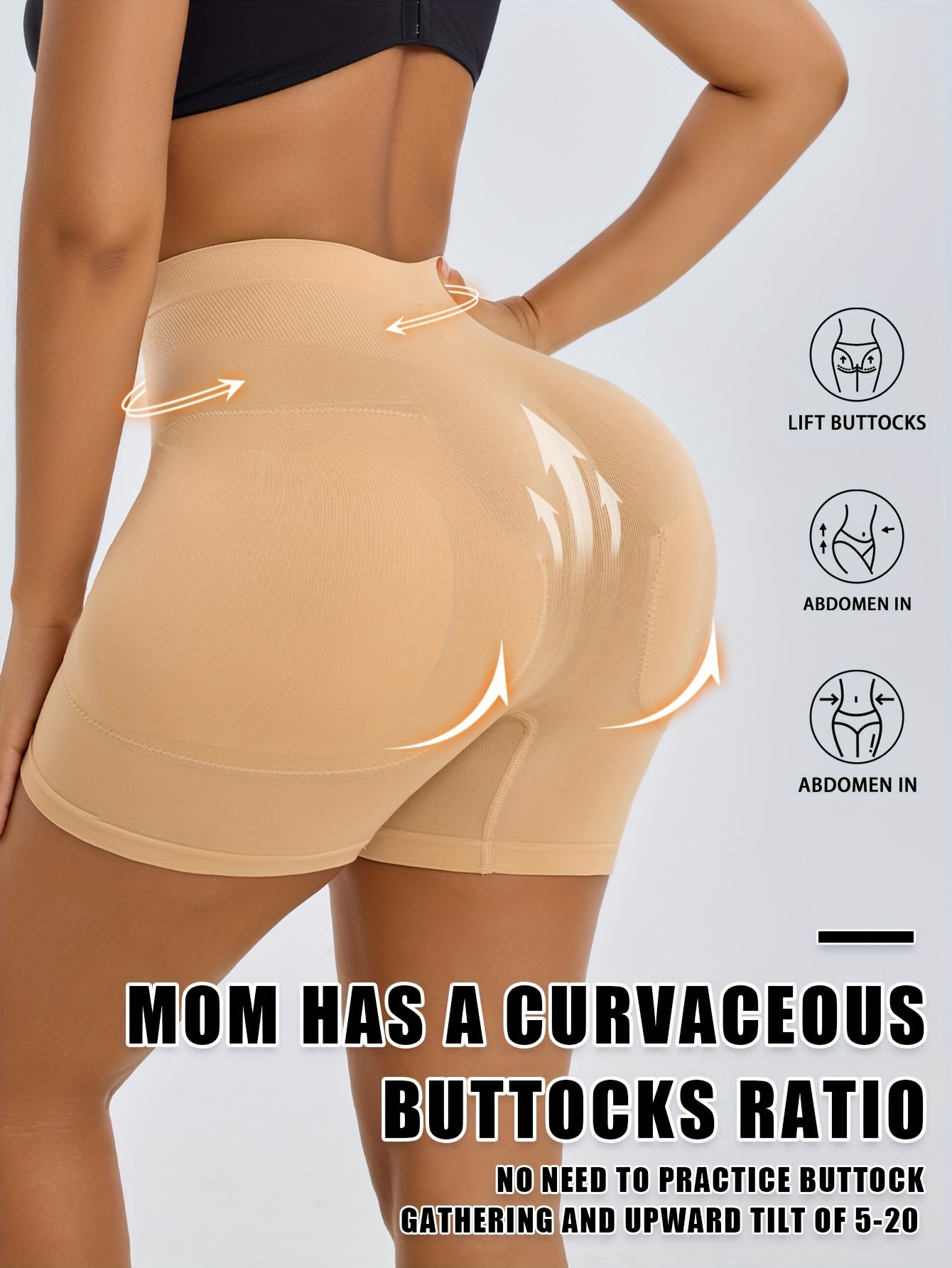 1pc CELILIN Women's High-Waisted Shapewear Shorts - Tummy Control, Butt & Thigh, Non-Slip Waistband, High-Elasticity Workout & Everyday Pants - Posture Correction & Body Contouring for Gym, Casual, Formal Outfits - Machine Wa