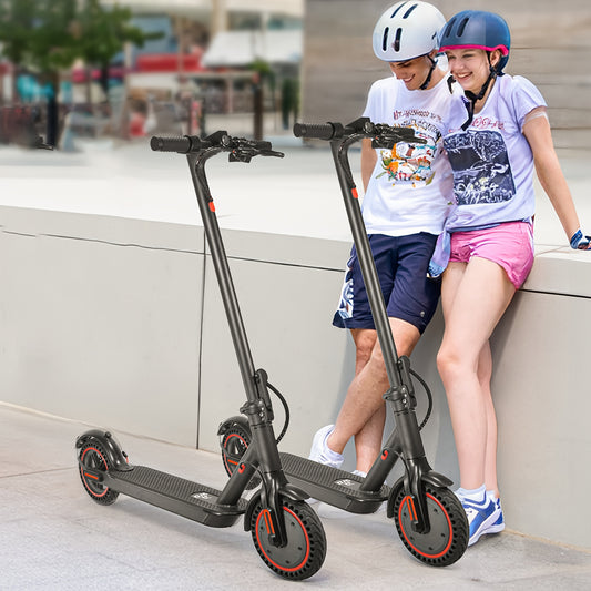 8.5inch Foldable Adult Electric Scooter with Front HeadlightsAnd LED Display Screen, Motor Power Range Of 350W, Large Capacity Lithium Battery, 3Speed Modes, Maximum Range Of 21 Miles, Top Speed 19MPH, Foldable Electric Scoot