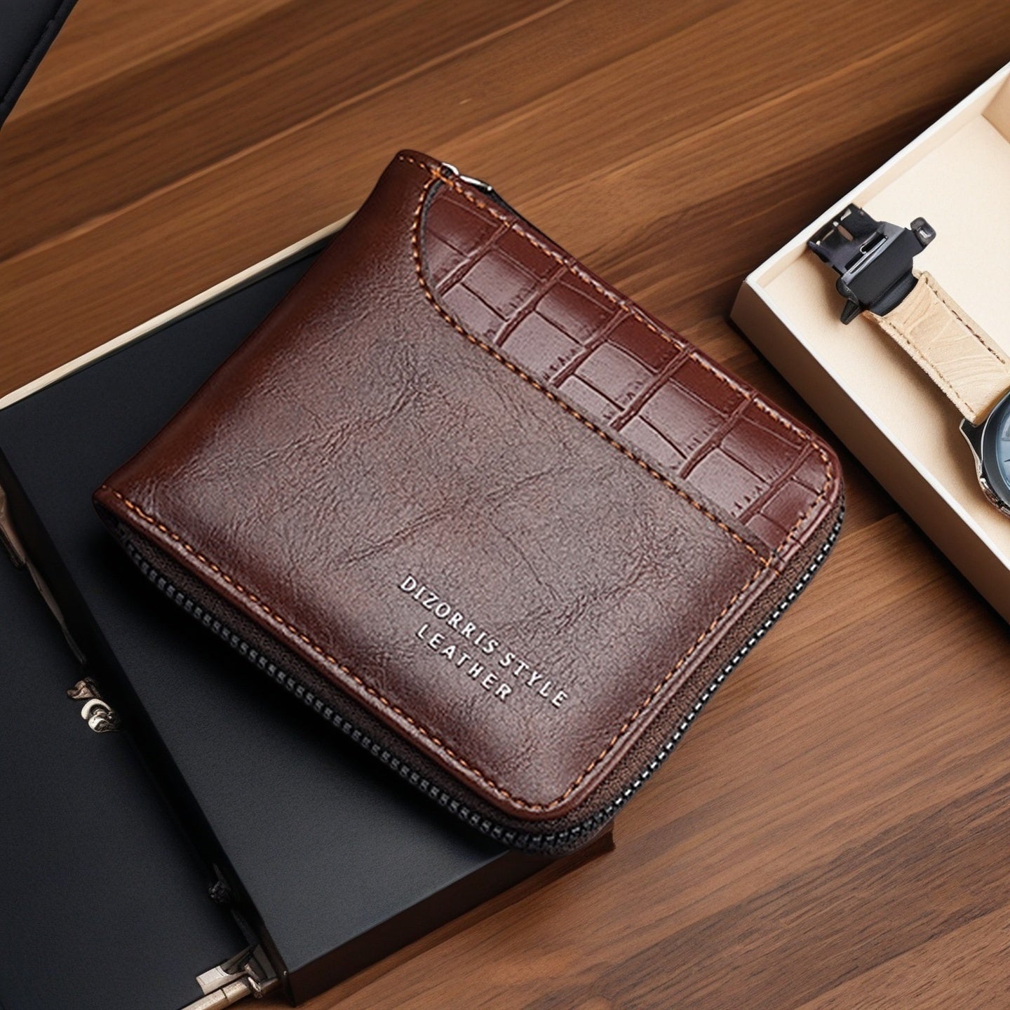 New Men's Wallet, Fashionable Multi-Functional Zipper Design with Multiple Card Slots for Easy Organization and Storage - Perfect Gift for Couples, Father & Son Birthdays or Special Occasions