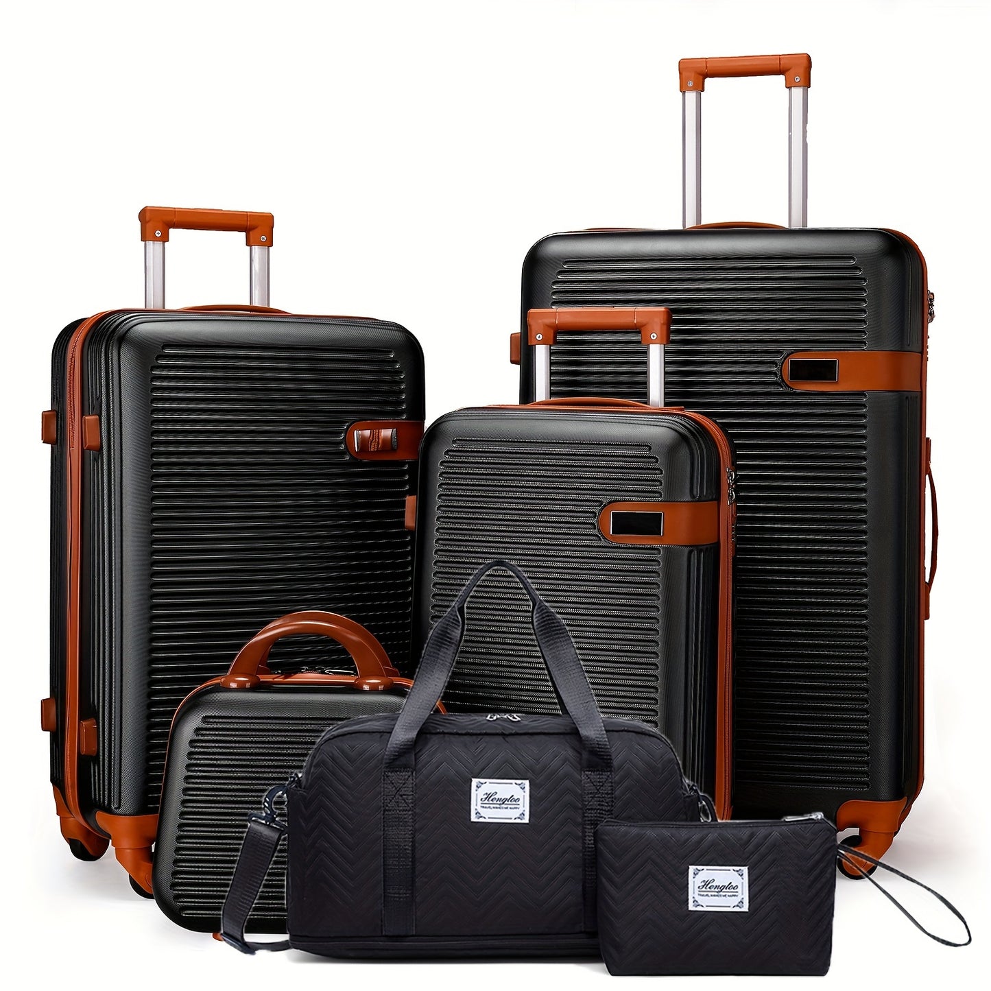 [Explosion-proof ABS Luggage] Four Piece Set Of ABS Luggage - Explosion-proof Zipper, Universal Wheels, Luggage Compartment, Travel Box, And Expandable Anti Scratch Luggage 13+20+24+28 Inch