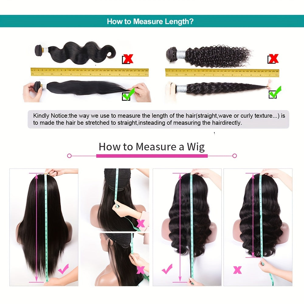 /4x4 Transparent Lace Front Wig - 150% Density Body Wave Natural Black Human-Like Hair, Breathable Lace Closure with African /White/Asian/Indian Women, Heat Resistant & Easy Wear (No Glue)