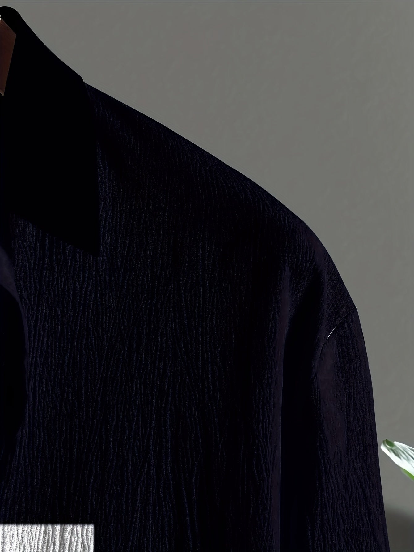 [Plus Size Suit Set] Men's Plus Size Suit - Stretch Long Sleeve Button-Up Shirt & Pants Set | Retro Geometric Check Pattern, V-Neck Lapel Design, Loose Fit for Casual & Formal Wear, Plus Size Blazers