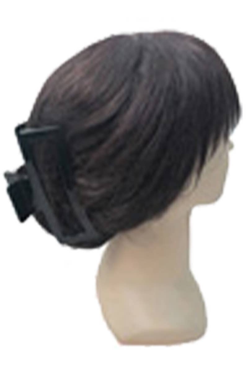 Extra Wide Block Glossy Black Plastic Y2K Fashion Hair Claw