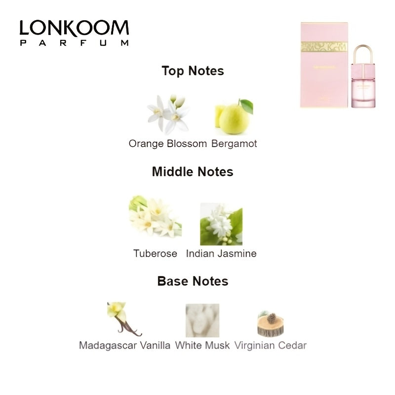 Long-Lasting 1.69oz/50ml PINK TEMPTATION EDP Perfume for Women - Oriental Floral Scent with Orange Blossom Bergamot Tuberose Vanilla Musk Notes - Ideal for Valentine's Day and Other Festivals Holiday Gifts&Dates