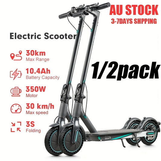 1/2PACKS 350W Electric Scooter for Adults & Teens, 6/9/15 Mph Three Speed, Max Range 20 Miles, Dual Brake & 8.5" Honeycomb Tires, Fast Charging, Foldable E- Scooter for City Commuting, Birthday Gift, Scooter For Men, Foldable