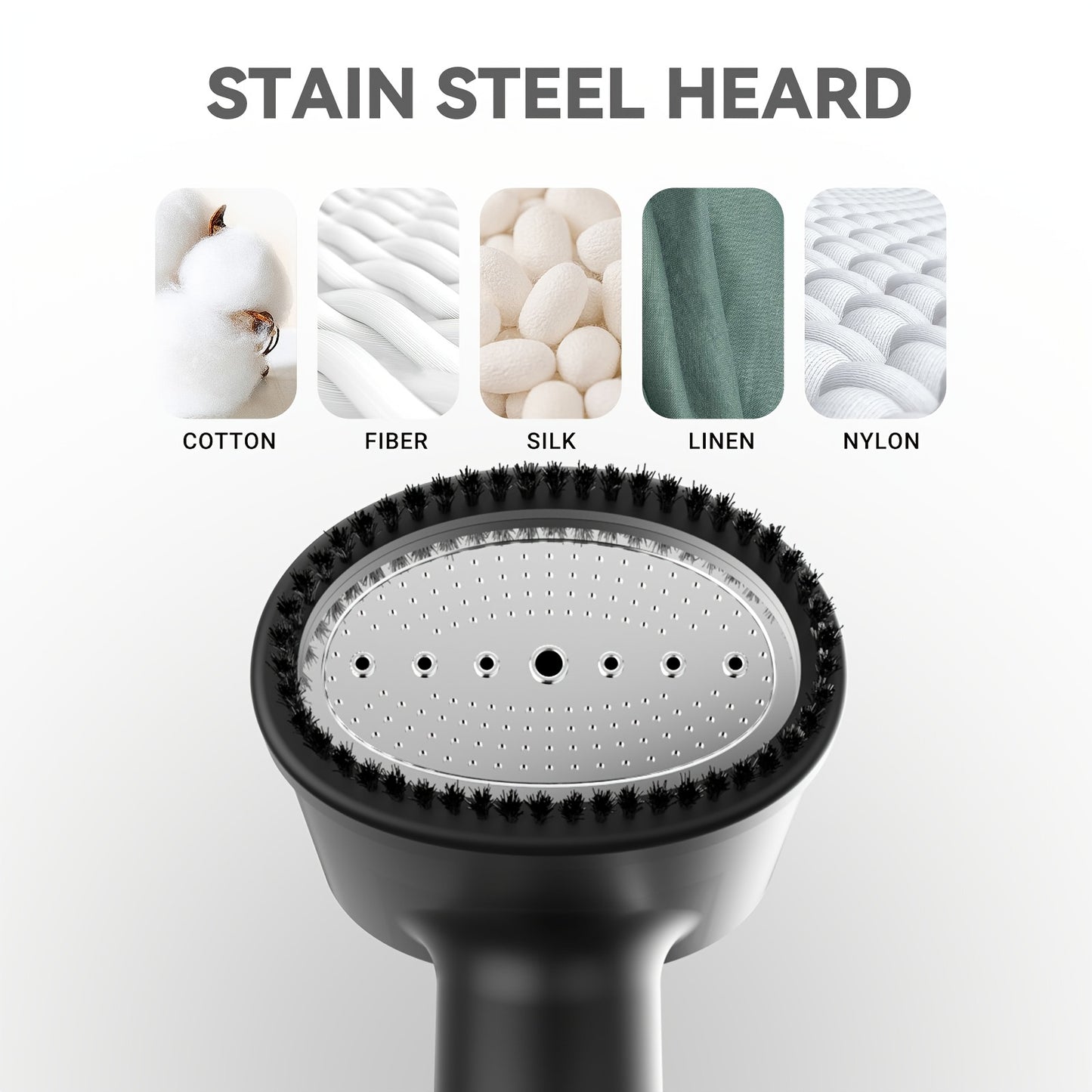 1100W High-Power Handheld Hanging Ironing Machine - Portable Steam Iron with 300ml Large Capacity Water Tank, 20S Fast Fogging, Stainless Steel Panel & 110V Plug for Home & Travel, Wrinkle Removal for All Clothing Fabrics, Tr