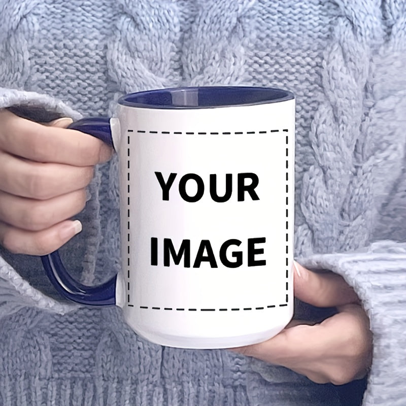 15OZ Inner Color Color Handle Mug Coffee Cup Customized Cup Different Pictures Can Be Customized Your Cup Is Your Way