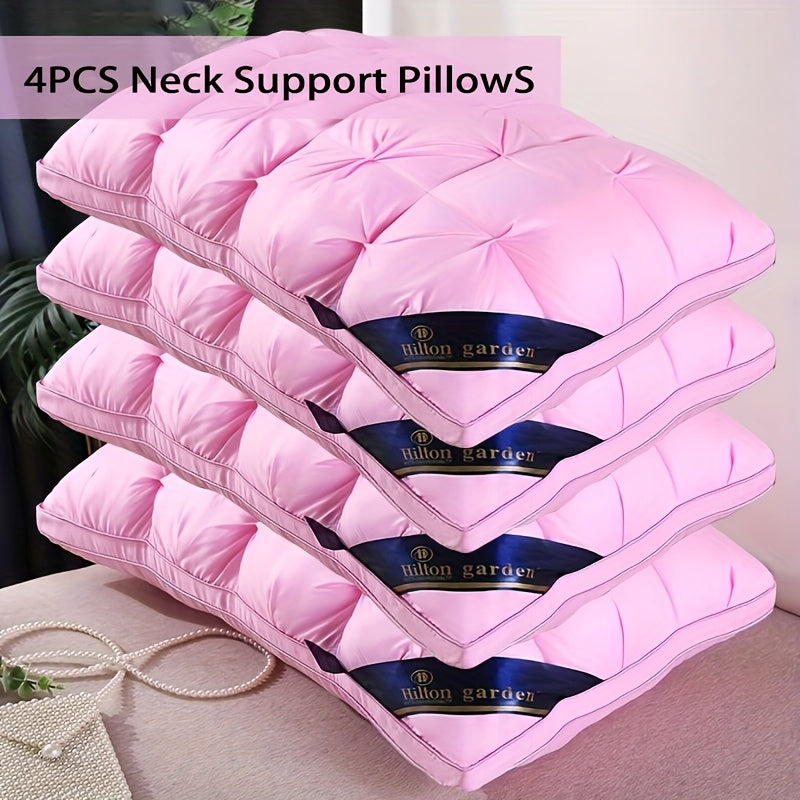 2pcs (Buy One Get One Free/ 4pcs Buy Two Get Two Free) Luxury Hotel Quality Neck Support Pillow, 19x29 inches - Soft Quilted Polyester Pillow, Provides Deep Sleep and Neck Support, No Extra White Space Theme Pillow, Comfortab