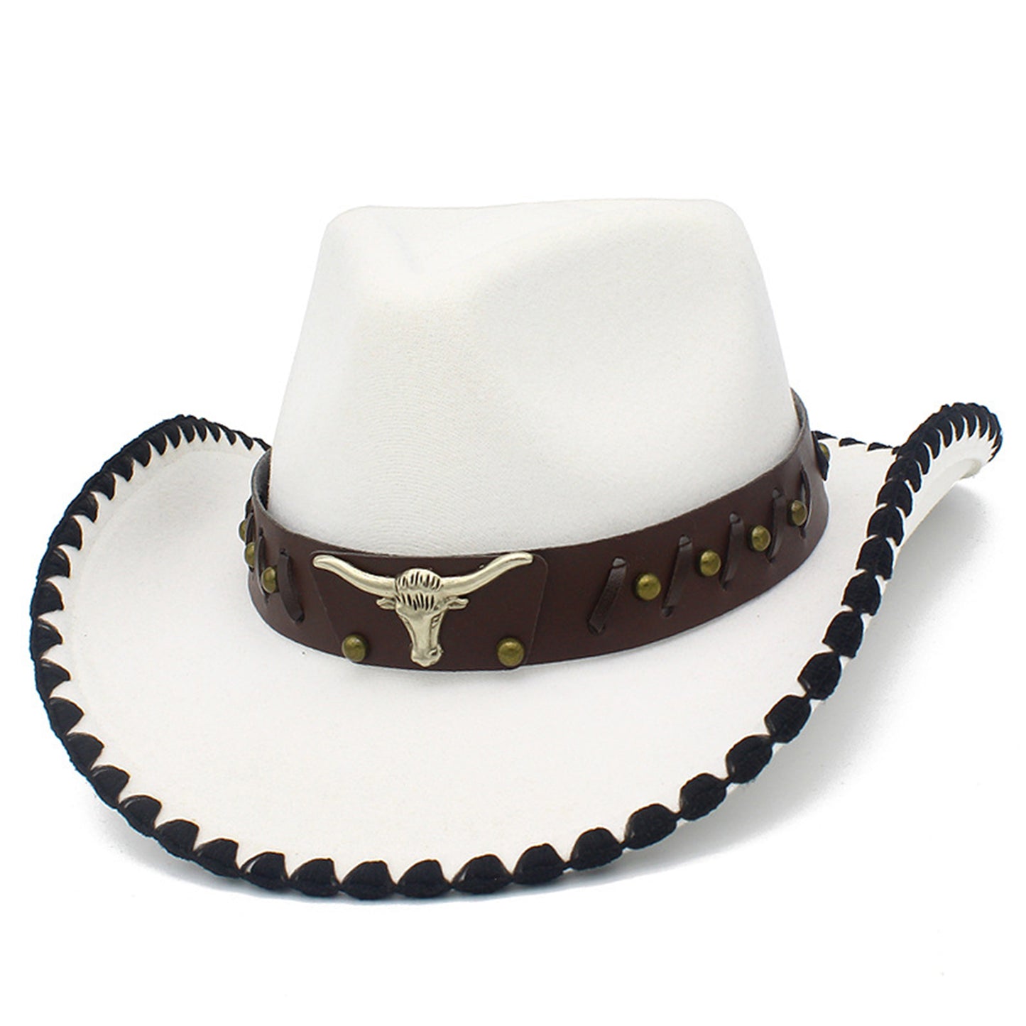 Fashion Cowboy Hat for Music Festival Adult Unisex Party Cowgirl Hat Large Travel Caps Halloween Costume Headwear