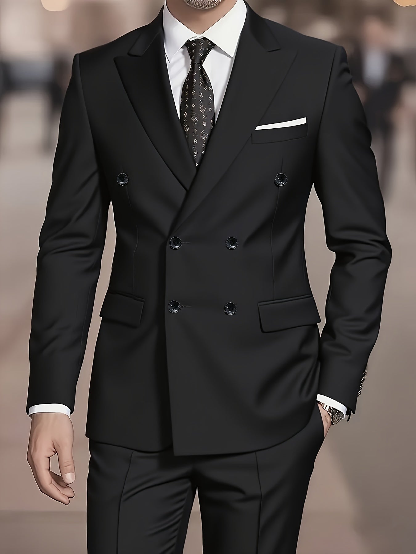 Men's Double-Breasted Suit