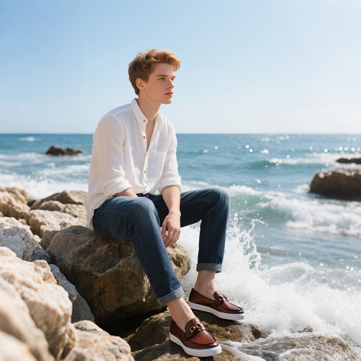 26053 Men's Business Casual Slip-On Shoes with Smooth Finish, Soft Insole, Perfect as a Gift