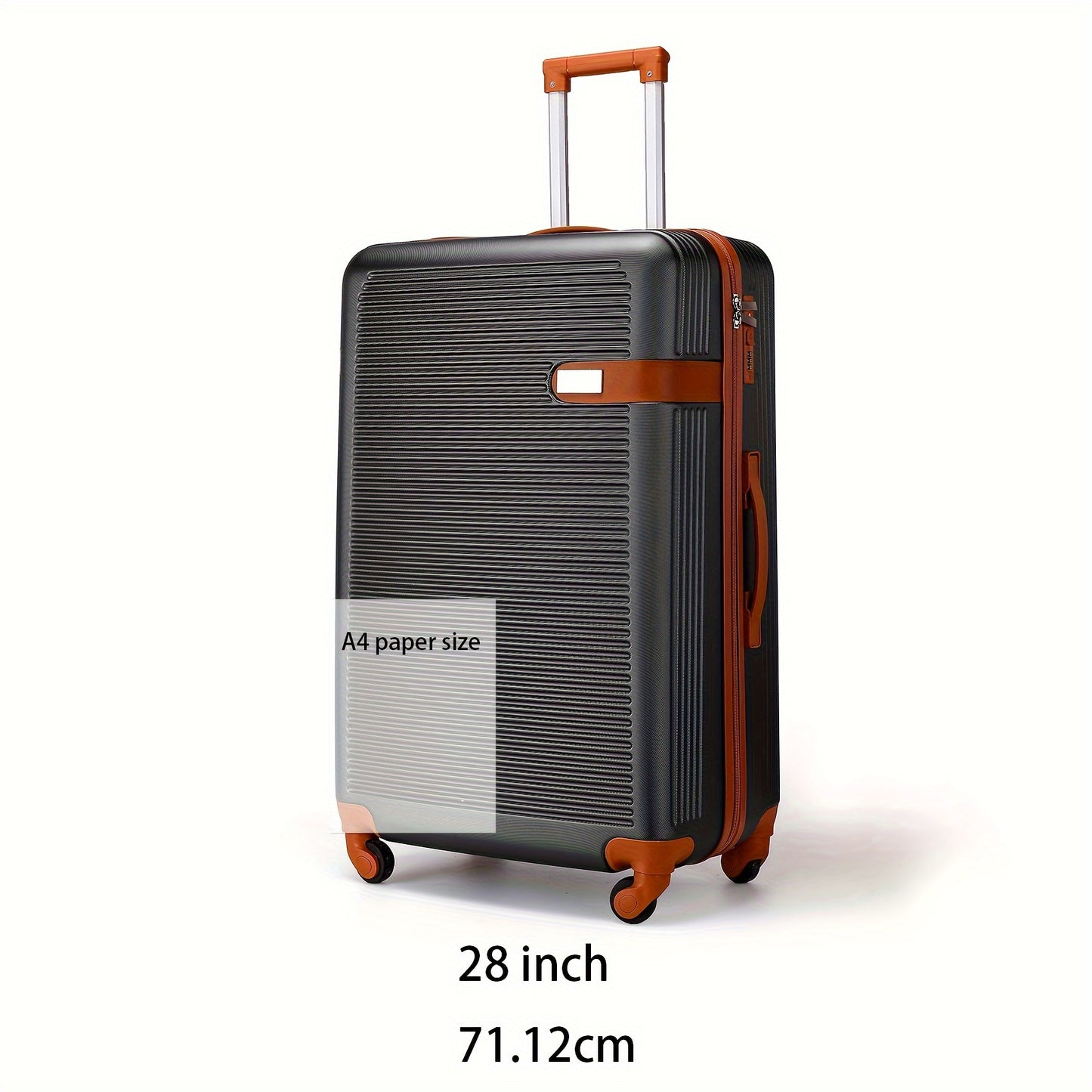 [Explosion-proof ABS Luggage] Four Piece Set Of ABS Luggage - Explosion-proof Zipper, Universal Wheels, Luggage Compartment, Travel Box, And Expandable Anti Scratch Luggage 13+20+24+28 Inch