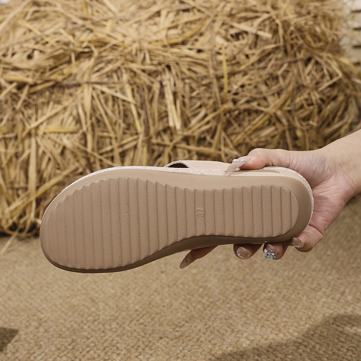 Comfortable High Heel Sandals for Women | Slip-Resistant Arch Support, Cushioned Insole & Arch Strap - Large Size Faux Cover Upper & PU Sole - Platform Wedge Heel Sandals, Casual to Formal Eve