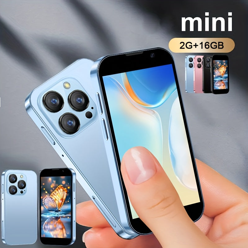 Mini 3G Smartphone - 3.0" HD Touchscreen, Face ID, Dual SIM, 2GB+16GB, Long-Lasting 1000mAh Battery, USB-C Charging, Compact & Portable Design, Perfect Gift for Youngsters