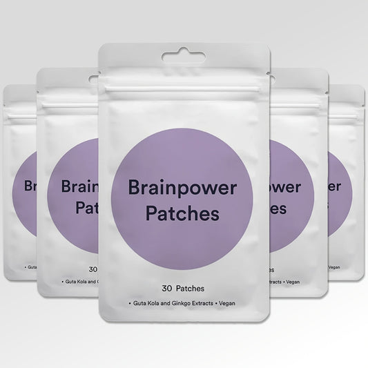 Buy 2 Get 1 Free - Brainpower Patches with Lion'S Mane Mushroom, Guta Kola & Ginkgo Extracts - Vegan, High-Quality, 30 Count, Natural Ingredients for Brain Health & Focus, Vegan Skincare, Sleek Packaging, Ginkgo Extracts, Veg