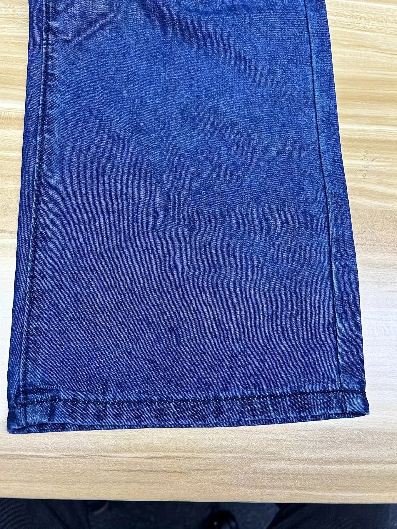 [Lightweight Denim Jeans] YIWEIDI Women's Lightweight Non-Stretch Wide Leg Denim Jeans | Casual Loose Fit, Drawstring Elastic Waist, Light Blue Washed, Perfect for Spring/Summer/Fall