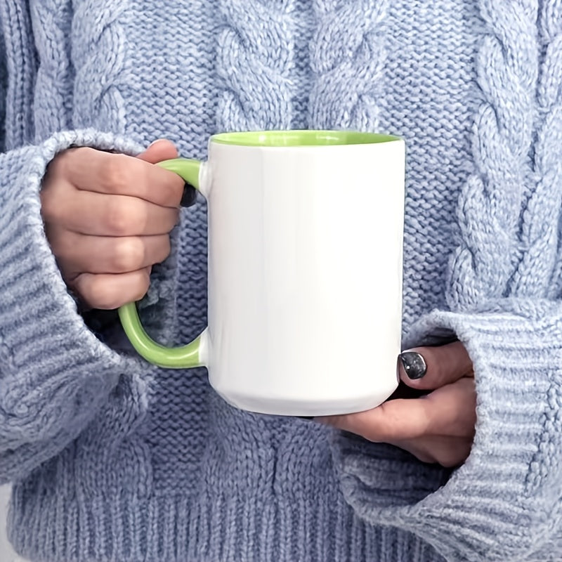 15OZ Inner Color Color Handle Mug Coffee Cup Customized Cup Different Pictures Can Be Customized Your Cup Is Your Way