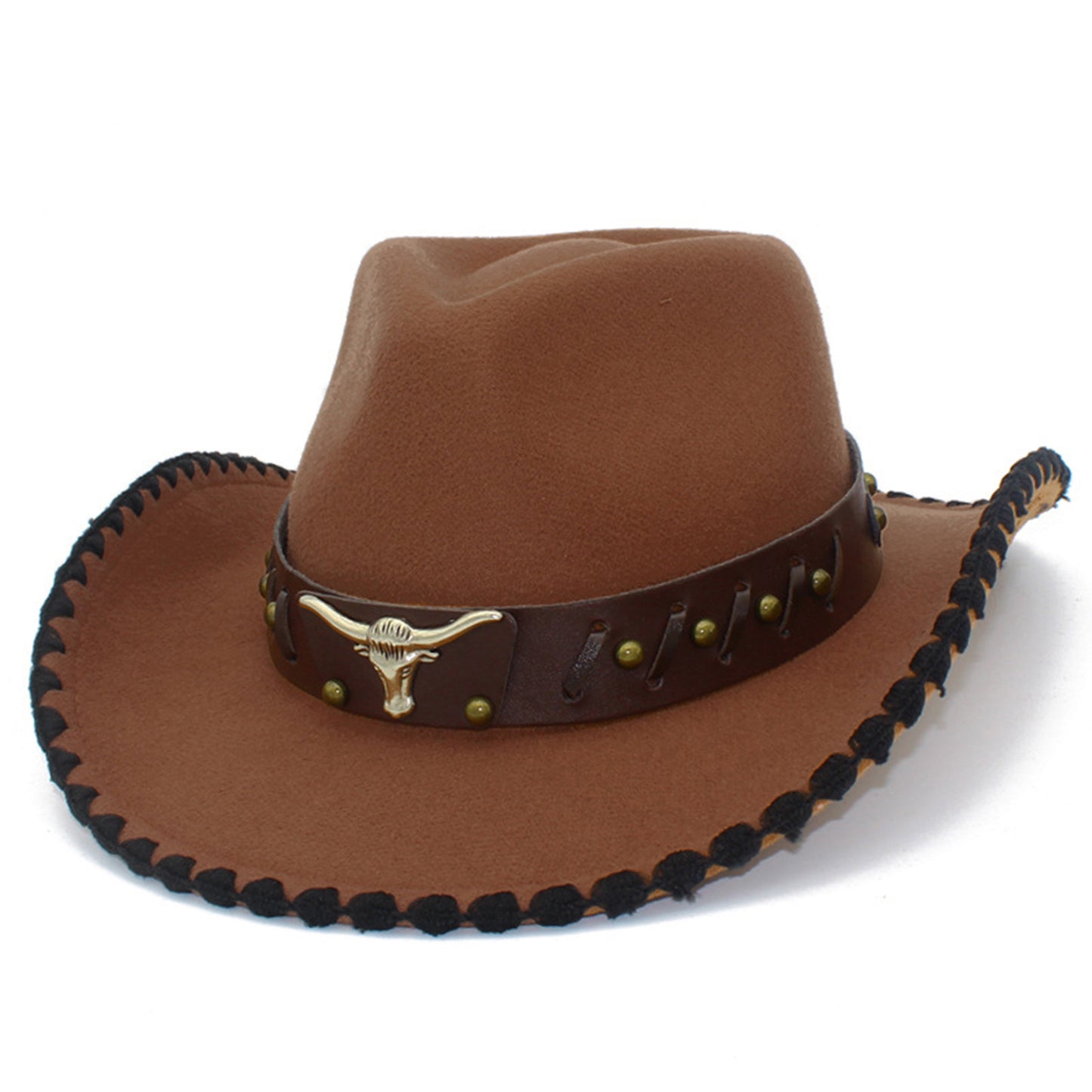 Fashion Cowboy Hat for Music Festival Adult Unisex Party Cowgirl Hat Large Travel Caps Halloween Costume Headwear