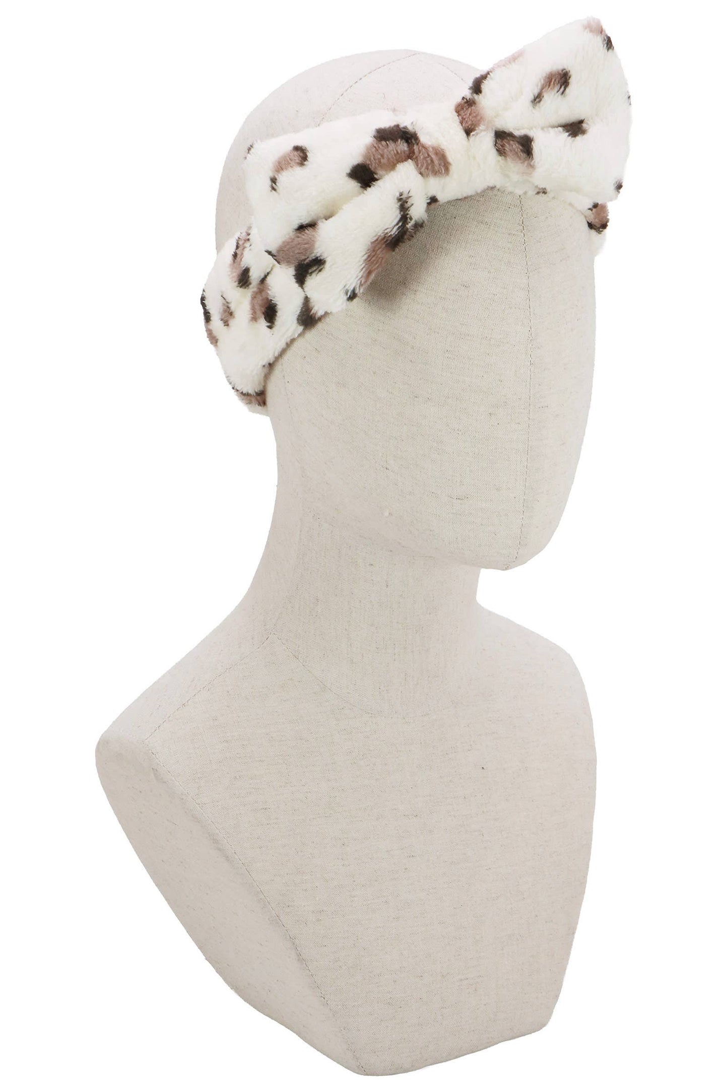 Leopard Bow Spa Headband – Soft Fleece Makeup Headband