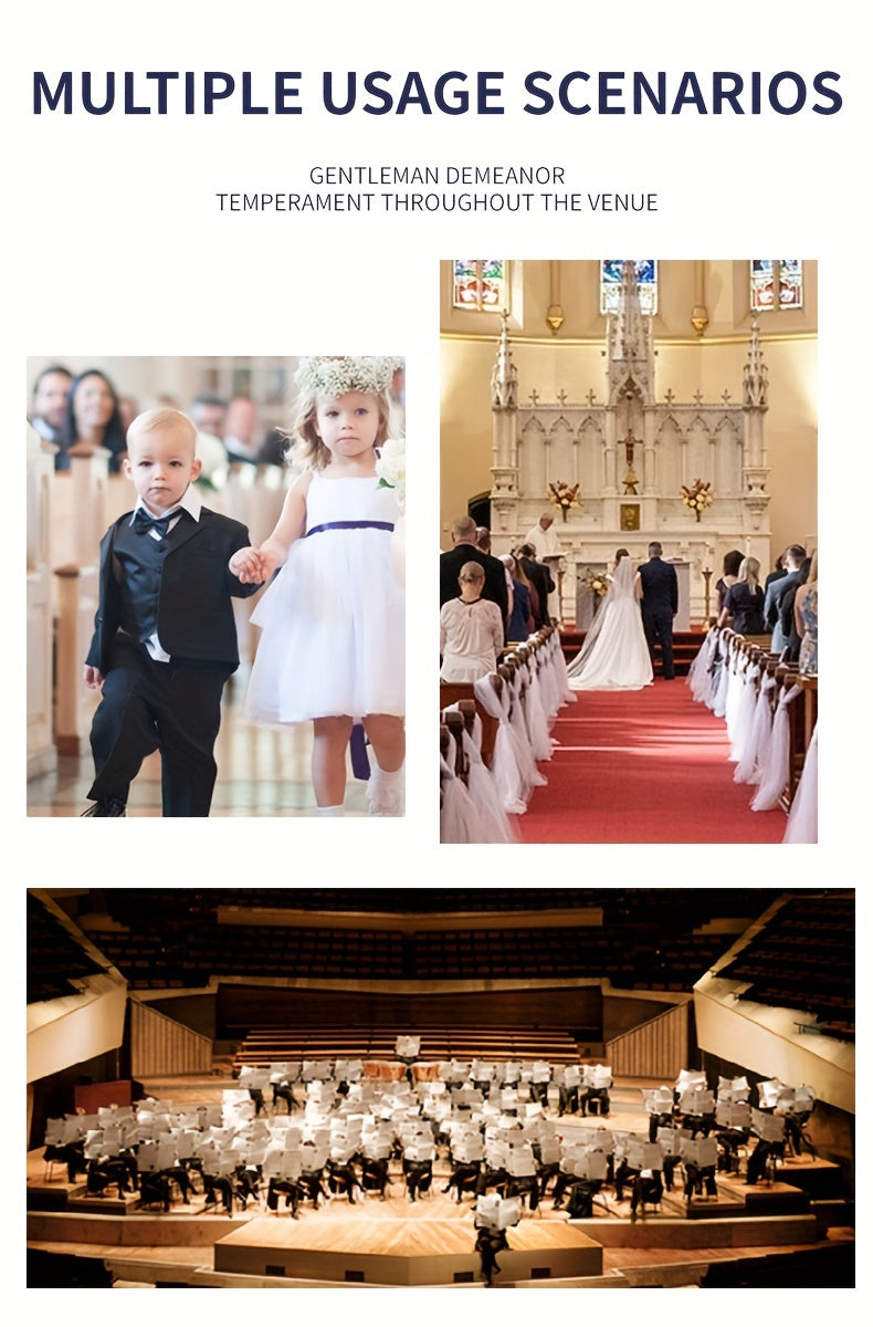 [Cool Boy Two-Piece Suit] New Style Cool Boy Two-Piece Suit Set | Children's Wedding Performance Outfit for Spring and Autumn Season