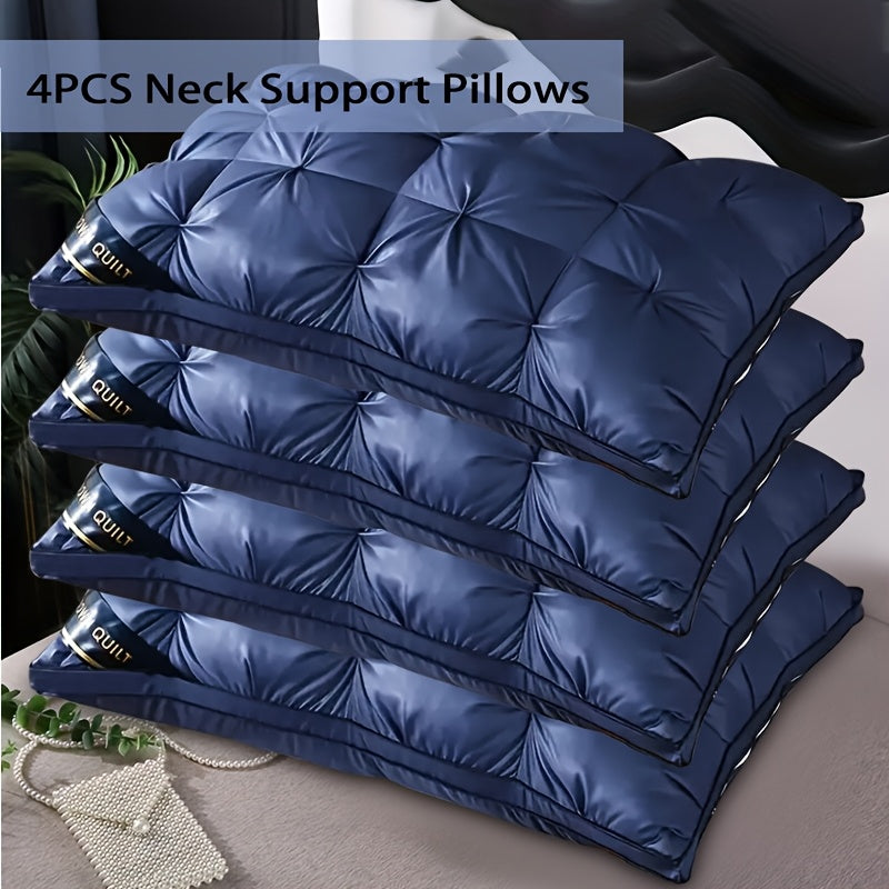 2pcs (Buy One Get One Free/ 4pcs Buy Two Get Two Free) Luxury Hotel Quality Neck Support Pillow, 19x29 inches - Soft Quilted Polyester Pillow, Provides Deep Sleep and Neck Support, No Extra White Space Theme Pillow, Comfortab