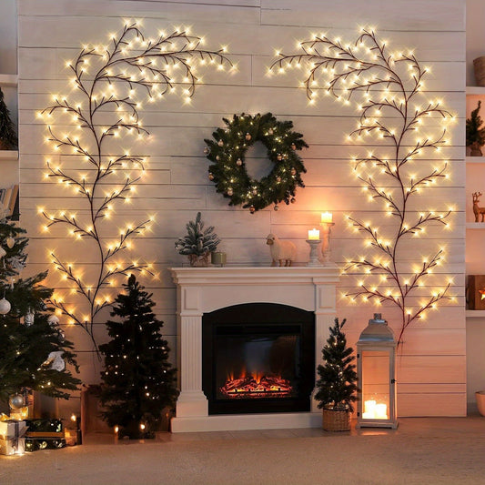 Willow Vine Light, Birch Tree Light, 72/96 LEDS Bendable Artificial Plant Vine Decoration Light, Home Living Room Night Light, Party Festival Decoration Light, Birthday Christmas Mother's Day Thanksgiving Perfect Gift, Festiv