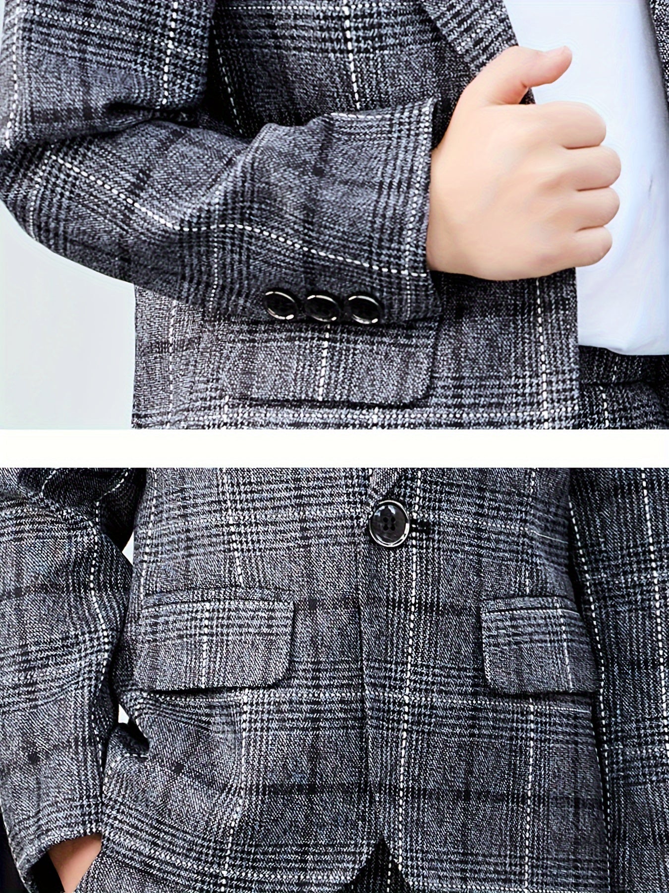 [Cool Boy Two-Piece Suit] New Style Cool Boy Two-Piece Suit Set | Children's Wedding Performance Outfit for Spring and Autumn Season