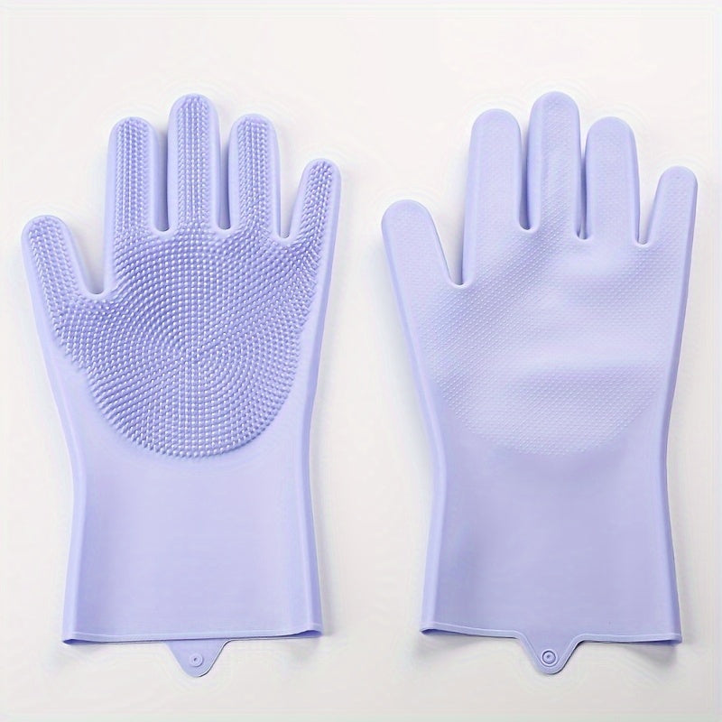 Pet Dog Bath Gloves, Pet Brush Silicone Bath Massage Brush, Dog Friction Bath Supplies, Dog Hair Removal Cleaning Care Gloves, Gentle Scrubbing Massage, Dense Bristle Design, Home Use Gloves, Suitable for All Four Seasons