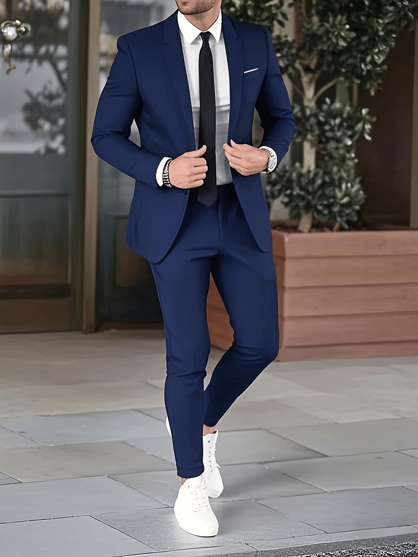 Men'S Premium New Two-Piece Suit Set, Stylish for Weddings, Parties, Graduation Ceremonies, And Business Gatherings.