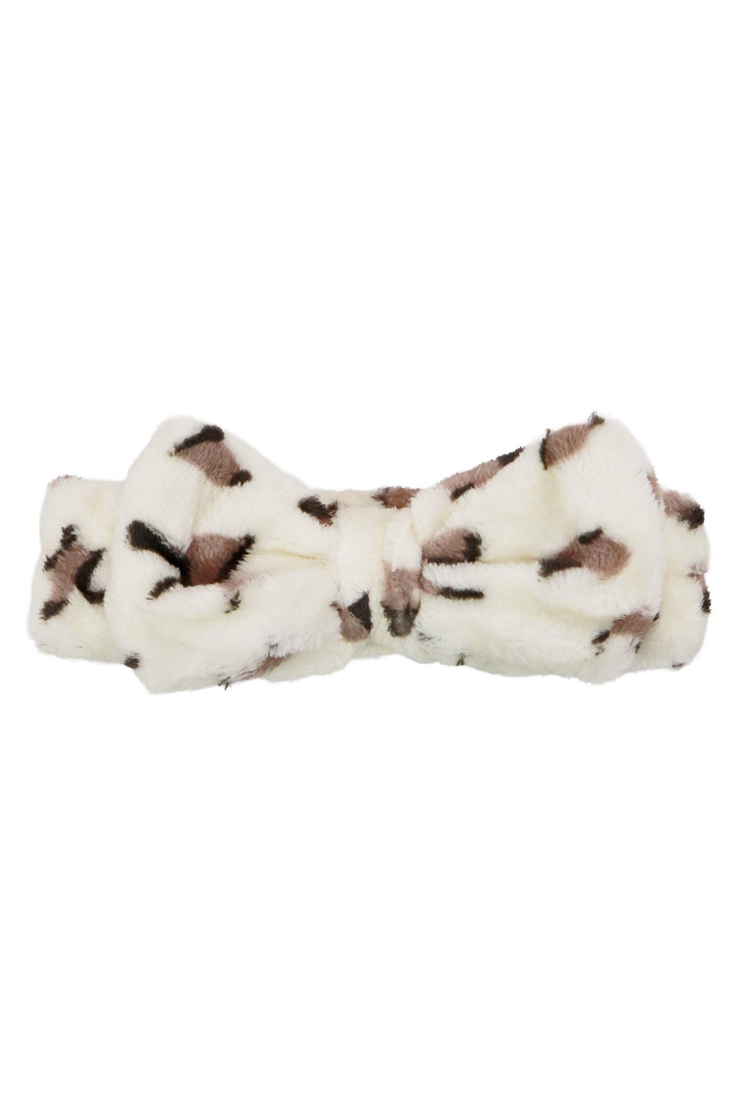 Leopard Bow Spa Headband – Soft Fleece Makeup Headband