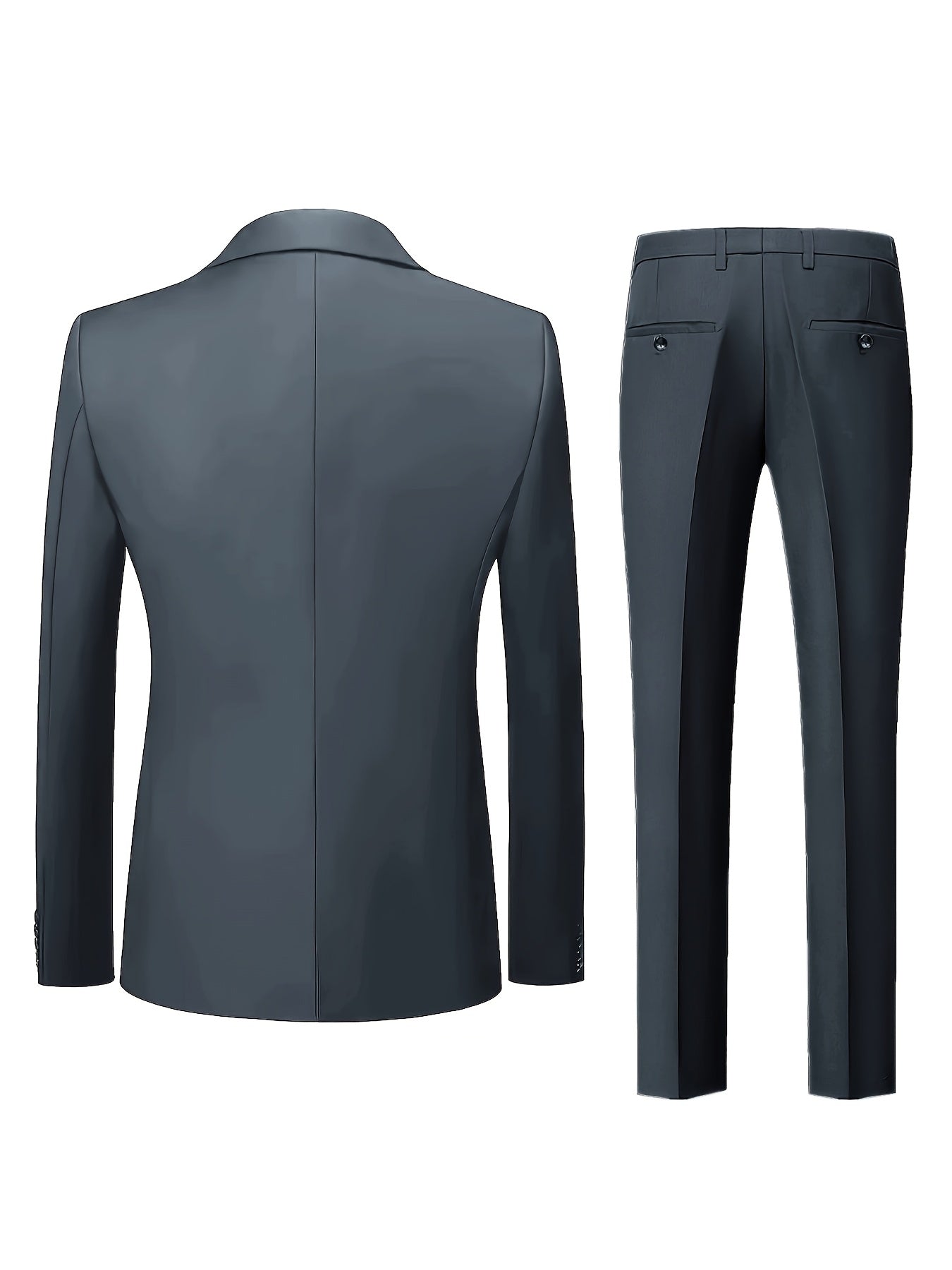 Men'S Single-breasted Suit - 2pcs Suit -- Fashionable Orthodox Business Attire - Suitable For Weddings - Interviews - Weddings - And Gatherings