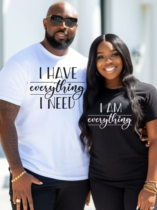 1pc Matching Couples I Have Everything I Need Shirts, Valentines Gift, Valentine Matching Shirt, Valentines Shirt, Husband And Wife Shirt, Husband Wife Shirts, Best Gifts For Wives And Husbands For Christmas