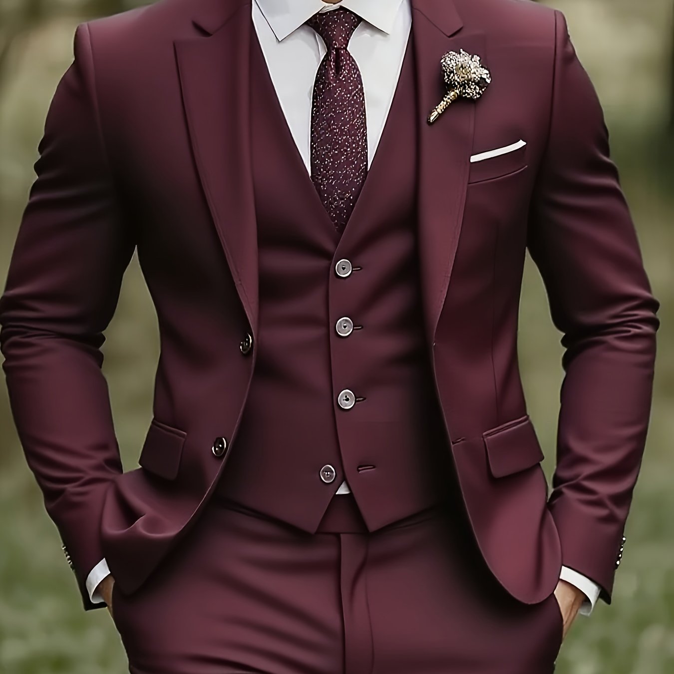 [Plus Size 3-Piece Suit] Premium Plus Size Men's Three-Piece Suit Set | Formal Wear, Wedding Attire, Business Casual, Holiday Gift